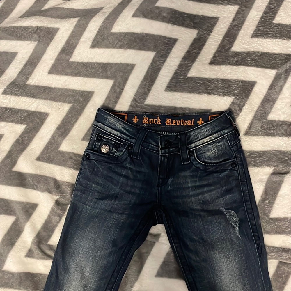 Rock revival Jen bootcut jeans 25 waist with long 33 inch inseam